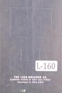 Lees-Bradner-Lees Bradner Model 40 Production Thread Milling Installation and Service Manual-40-01
